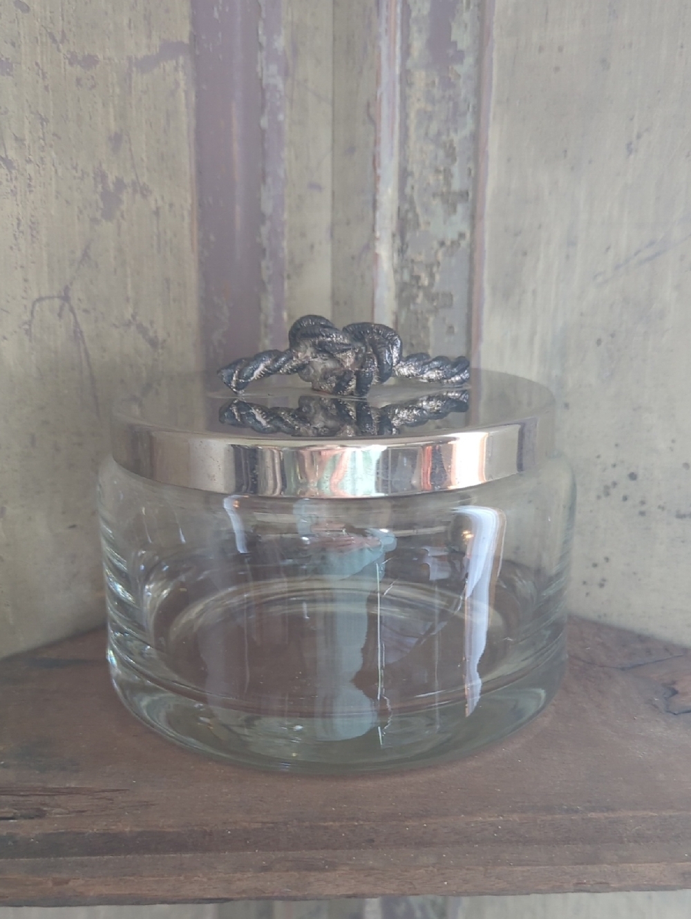 Vintage Freddotherm By Turnwald Glass Ice Bucket With Metal Lid by Hans Turnwald
